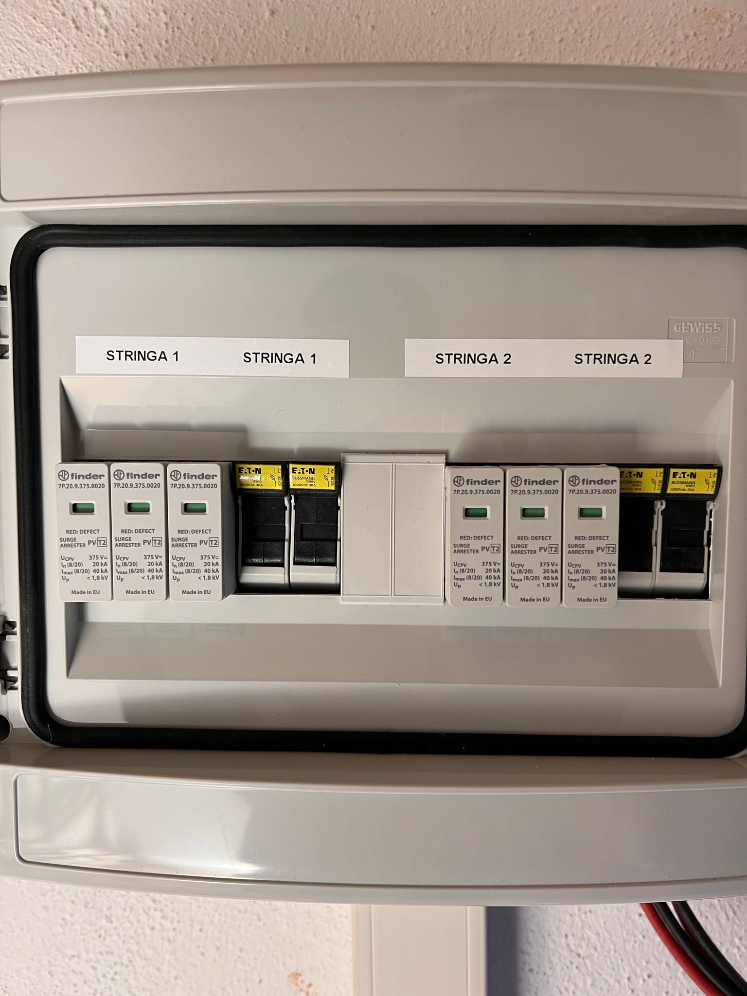 Quadro elettrico Hager con sportello trasparente